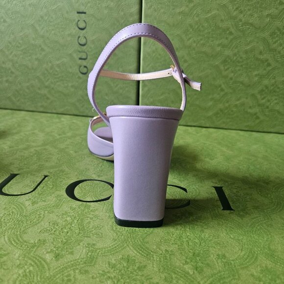 GUCCI Women's Mid-heel Sandal With Horsebit In Yellow size 37 - Picture 11 of 11